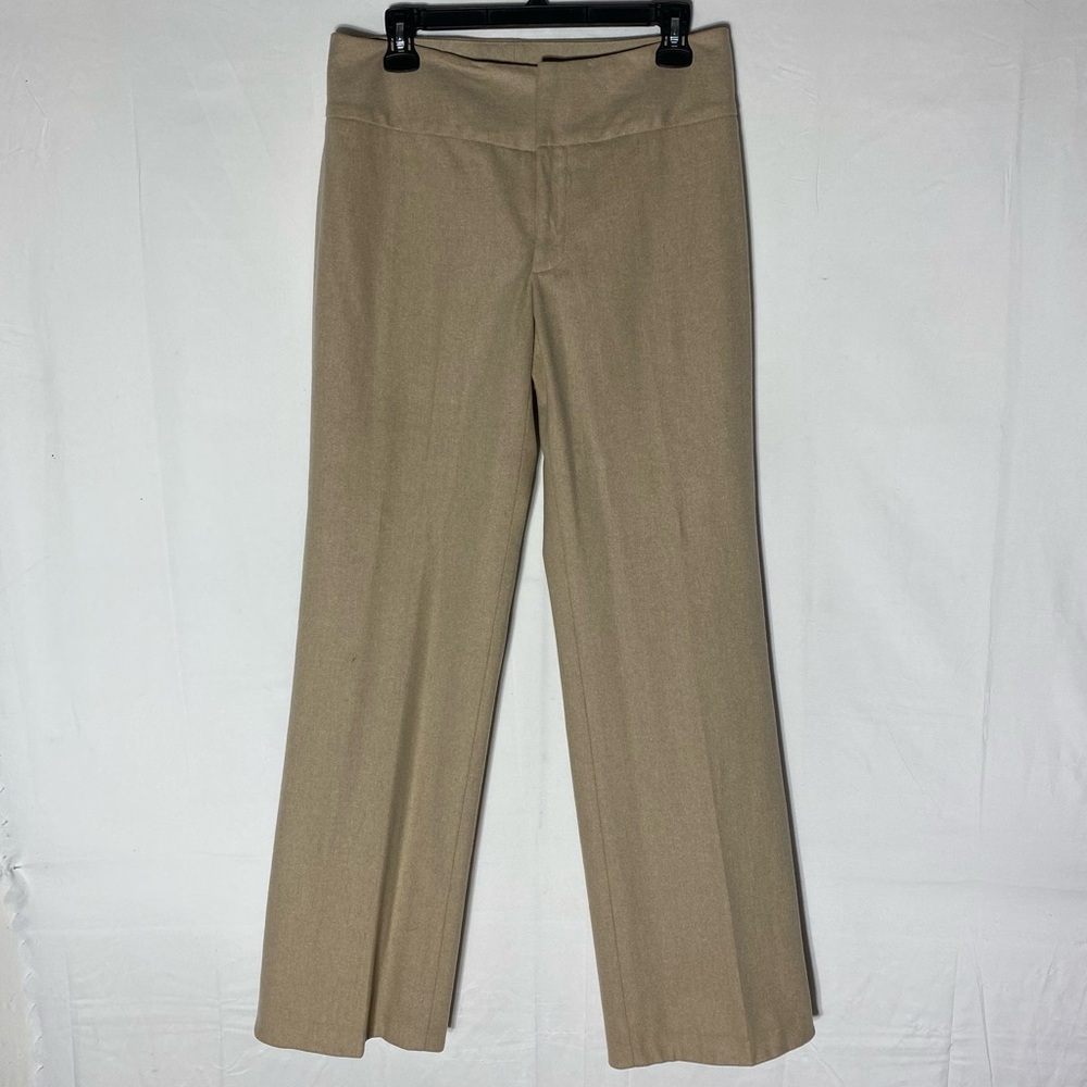 Banana Republic Harrison Tan Wide Leg Trousers 6 Academia Career Wear Librarian